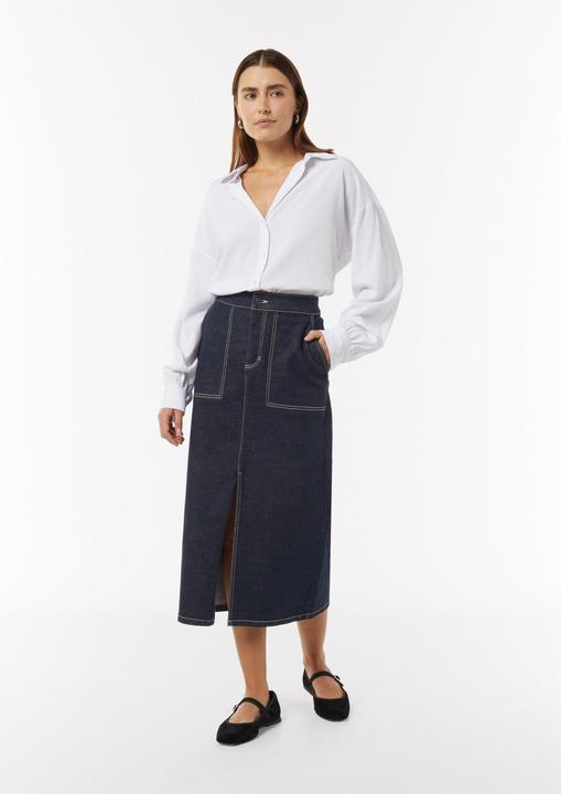 Produktbild Comma Bluse Strukturierte Bluse mit Hemdkragen (46)