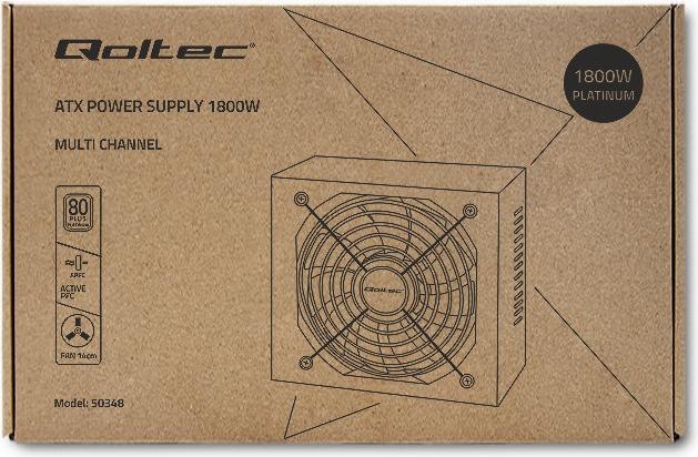 Image du produit Qoltec 50348 ATX 1800W alimentation électrique 80 Plus Platinum Gaming Miner (1800 W)