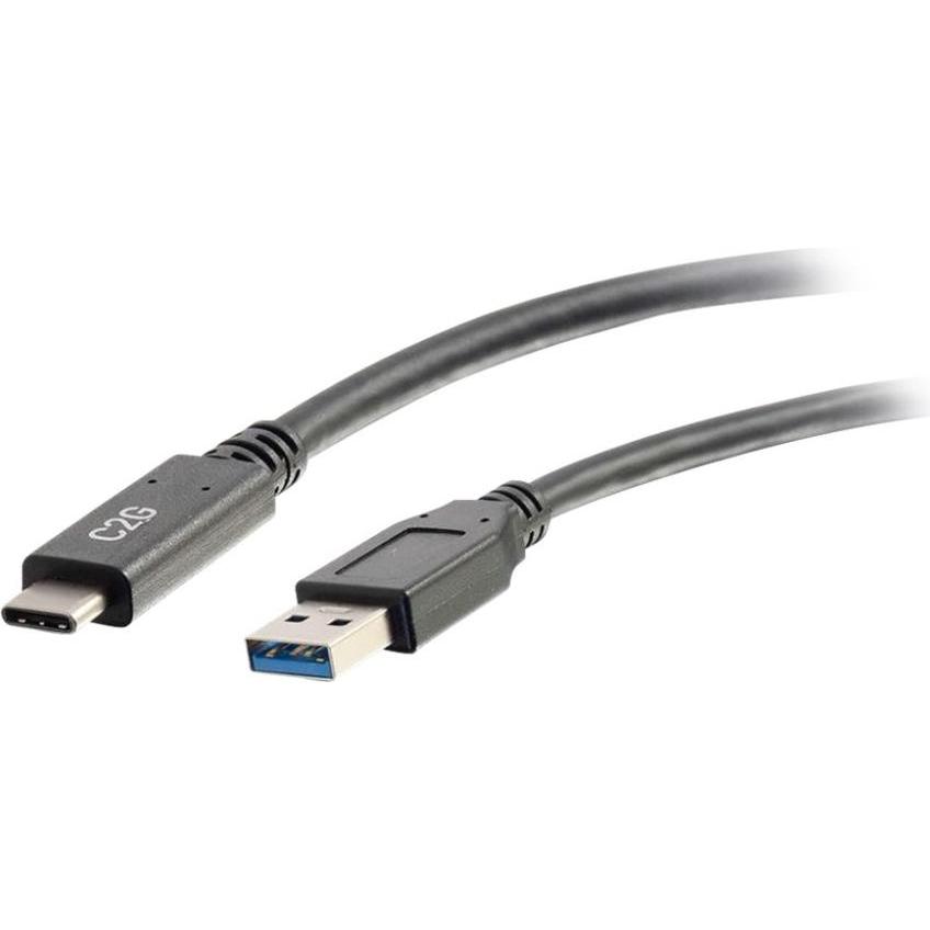 Thumbnail - C2G 3 m USB-C auf USB-A SuperSpeed USB 5 GB/s Kabel Stecker/Stecker – schwarz (3 m, USB 3.2 Gen 1), USB Kabel