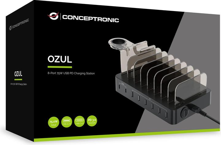 Image du produit Conceptronic Station de recharge (75 W, 8 ports)