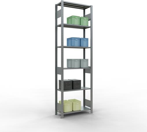 Immagine prodotto Schulte Lagertechnik Sistema di scaffalature di base senza viti MULTIplus150 con ripiani di lunghezza