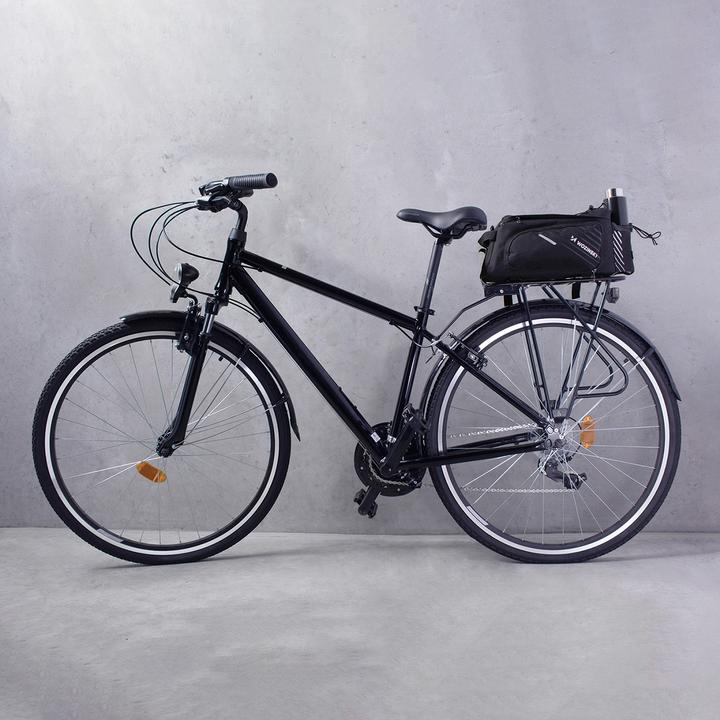 Produktbild Wozinsky bike carrier bag with 9l shoulder strap (rain cover included) black (WBB22BK) (9 l, Gepäckträgertasche)