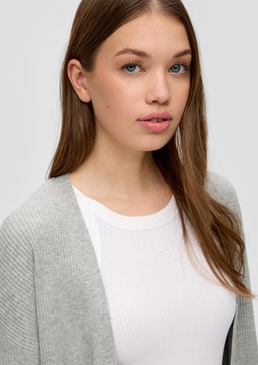 Produktbild s.Oliver Strickjacke Rippstrick-Cardigan im Loose Fit (XXL)