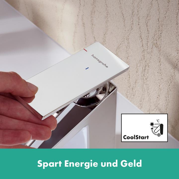 Productafbeelding hansgrohe Tecturis E ngreeps wastafelkraan 110 CoolStart met trekwaste chroom