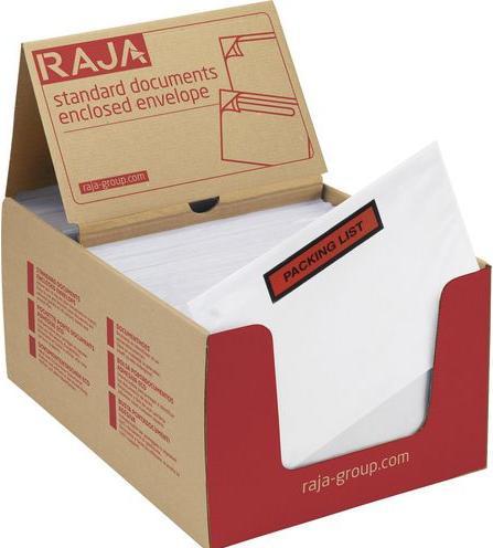 Raja Busta per documenti PCL16 165 mm polietilene, carta siliconata (250 Pezzo/i)