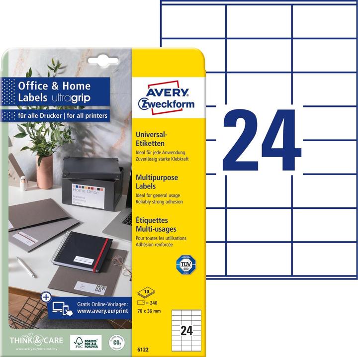Produktbild Avery Etiketten, Home Office, Kleinpackung