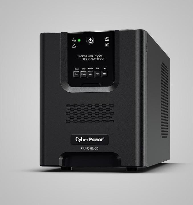 Produktbild Cyberpower PR1500ELCD Line-Interactive 1500VA/1350W Sinsuwelle AVR LCD Ausgang(8) IEC RS232 USB HID EPO SNM... (1500 VA, 1350 W, Line-Interaktiv USV)