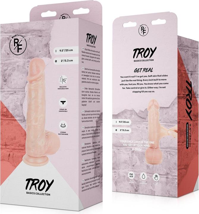 Productafbeelding Real Fantasy Troy Dildo Bewegliche Haut 25cm