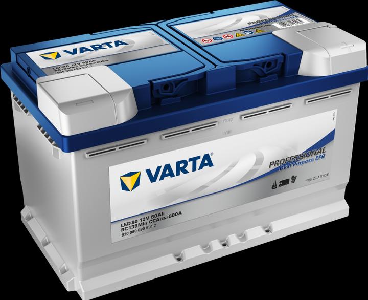 Varta LED80 Professional DP EFB 80AH Batterie (12 V, 80 Ah)