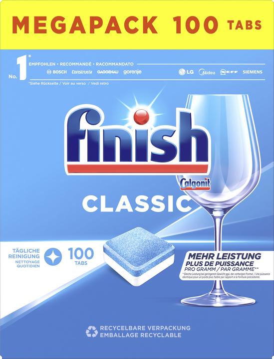 Finish Classic Megapack (Tabs, 100 Cycles de lavage)