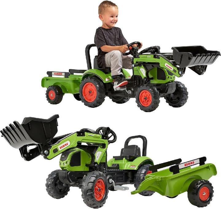Actual product image Falk Toys Claas tractor + trailer L