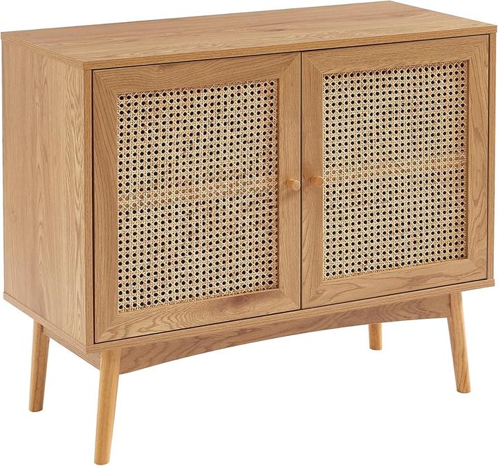 Baita BAÏTA Dressoir INES eiken en rieten rotan l90 cm (90 x 40 x 75 cm)