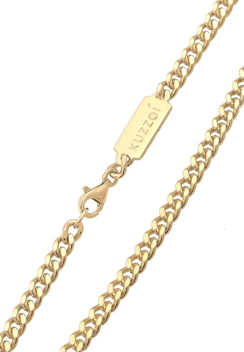 Produktbild Kuzzoi Armband Basic Herren Panzerkette Massiv Piece 925 Silber (19 cm, 925er Sterling Silber)