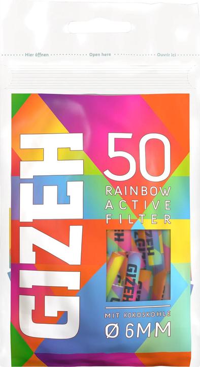 Produktbild Gizeh Rainbow Active Filter 6mm 50pcs
