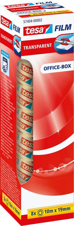 Actual product image tesa 8x tesafilm TRANSPARENT - with strong adhesion - non-ageing and tear-resistant (19 mm)