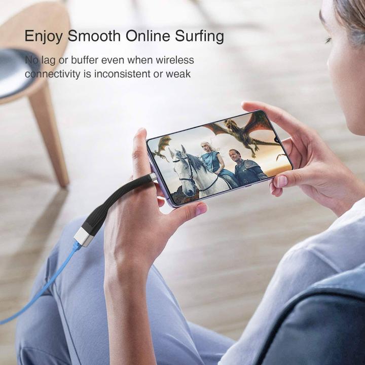 Produktbild Techly Short Flat USB-C Male to RJ45 (USB-C, RJ45 (1x))