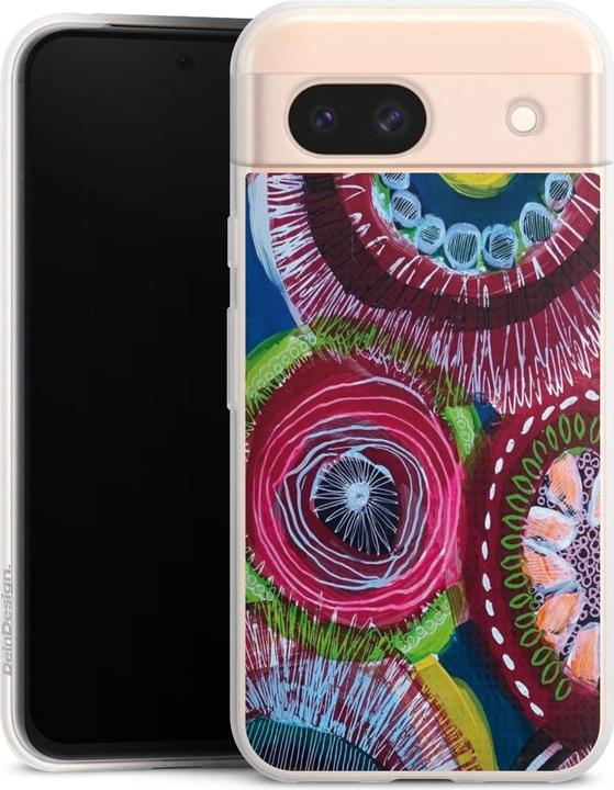 DeinDesign Slim Case fr Google Pixel 8a Silikon Hlle Ultra Dnn Handyhlle  Farbe Malerei bunt