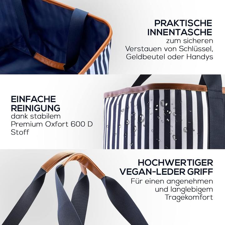 Produktbild Selinchen Premium Einkaufskorb Blau Weiss