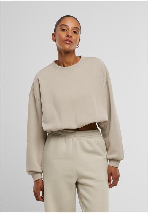 Produktbild Urban Classics Ladies Cropped Gathered Sweatshirt cloud M (M)