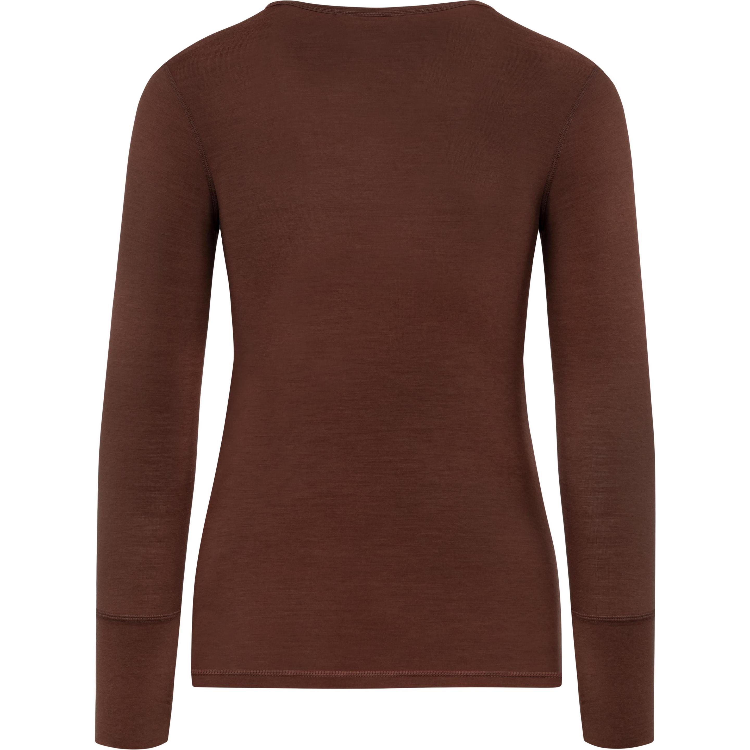 Thumbnail - Normani, Damen, Funktionsshirt, Merino Umstands-Langarm-Shirt „Cambria“ - 8767 (M), Braun, M