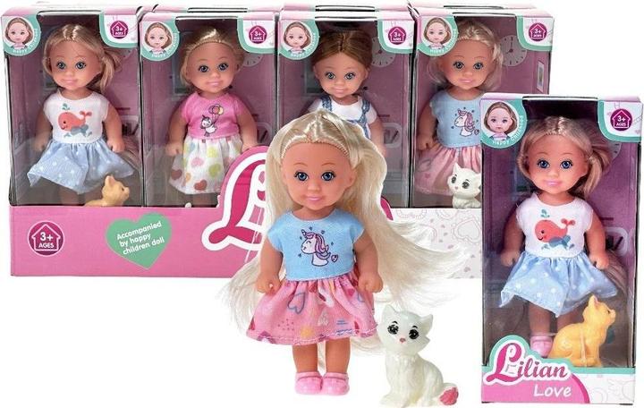 Actual product image Adar 12 cm grosse Puppe mit einem MIX-Kätzchen