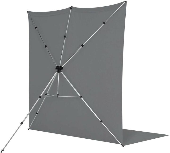 Actual product image Westcott X-Drop Pro - Neutral Gray (8' x 13') Neutral Gray Backdrop Sweep, 2.4x4m (243.80 cm)