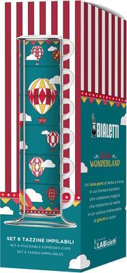 Immagine prodotto Bialetti Set di tazze da caffè espresso su supporto Palloncini Winter Wonderland (80 ml, 6 x)