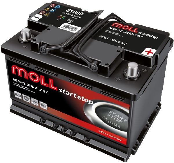Produktbild Moll AGM Starterbatterie (12 V, 80 Ah, 800 A)