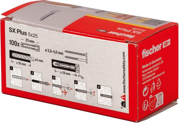 Produktbild Fischer Dübel SX Plus 5x25 (100 Stk.)