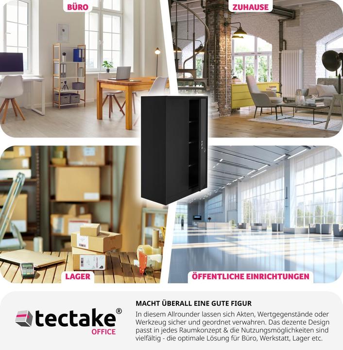 Actual product image tectake Filing cabinet (90 x 40 x 140 cm)