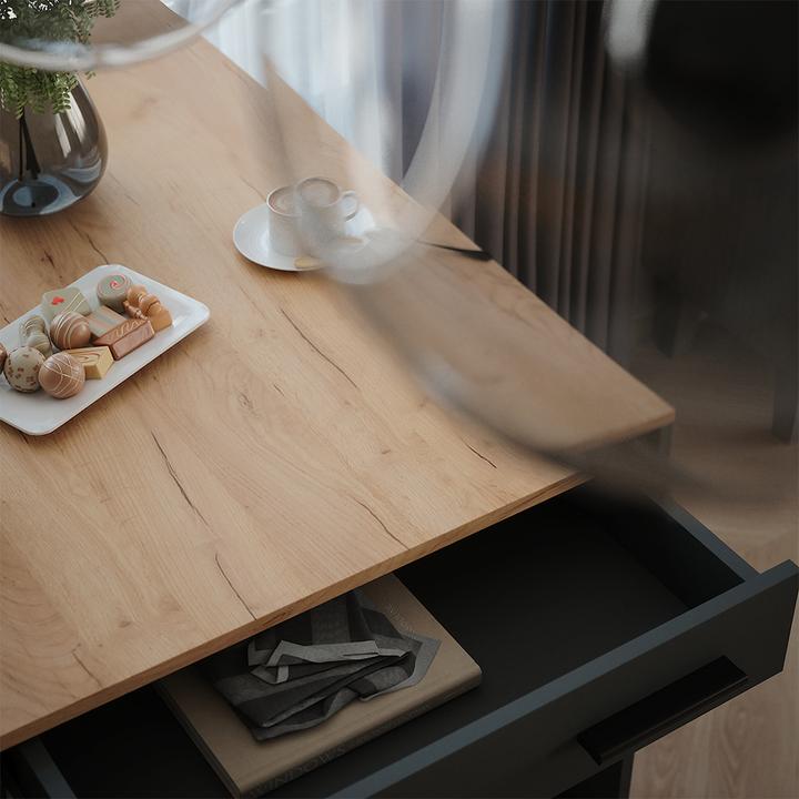 Actual product image Vicco Bar table Repose, Gold power oak/anthracite, 67 x 100 cm