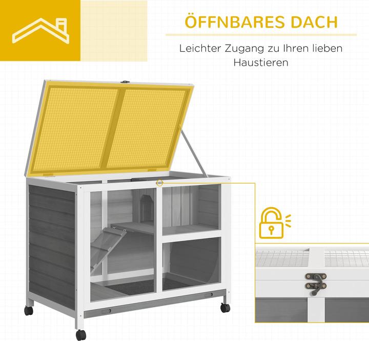 Produktbild PawHut Kleintierstall mit Rollen