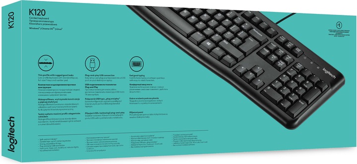 Image du produit Logitech K120 (US, Filaire)