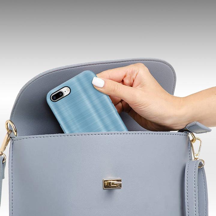 Produktbild Cadorabo Hülle für Apple iPhone 7 PLUS / 7S PLUS / 8 PLUS im TPU Brushed Kameraschutz LM160 Style (Apple iPhone 7 Plus, Apple iPhone 7s Plus)