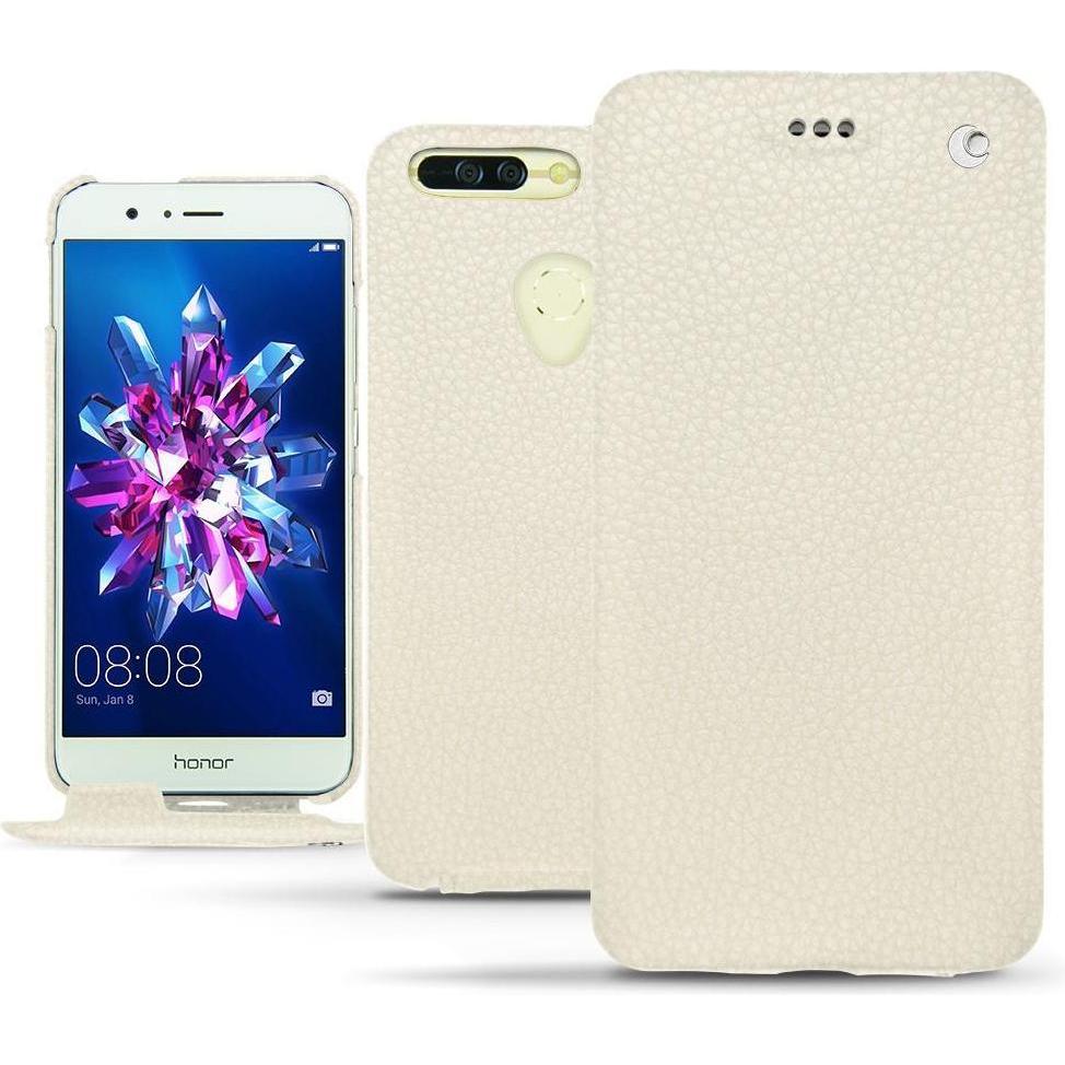 Noreve Lederschutzhülle vertikal (Honor 8 Pro), Smartphone Hülle, Weiss