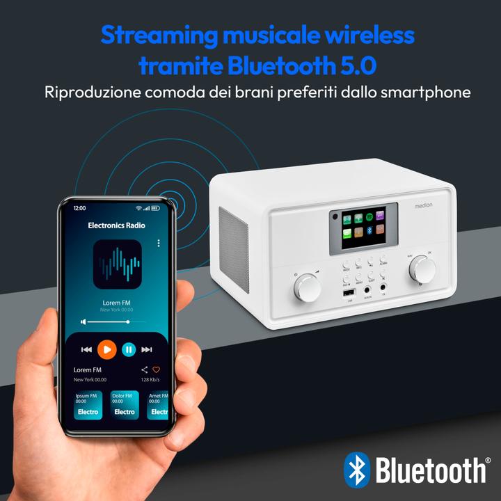 Image du produit Medion Life P85027 Stereo (FM, DAB+ DAB, Webradio, Bluetooth, WiFi)