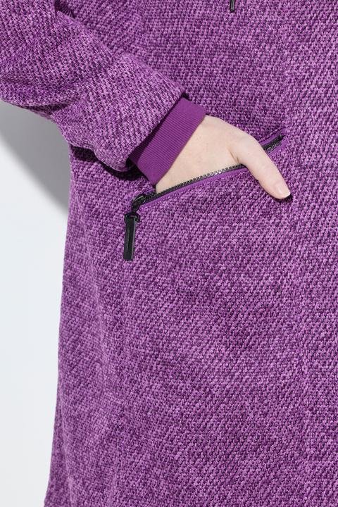 Image du produit Ulla Popken Veste en maille polaire à capuche. Poches zippées et fermeture à glissière à double sens. (54)
