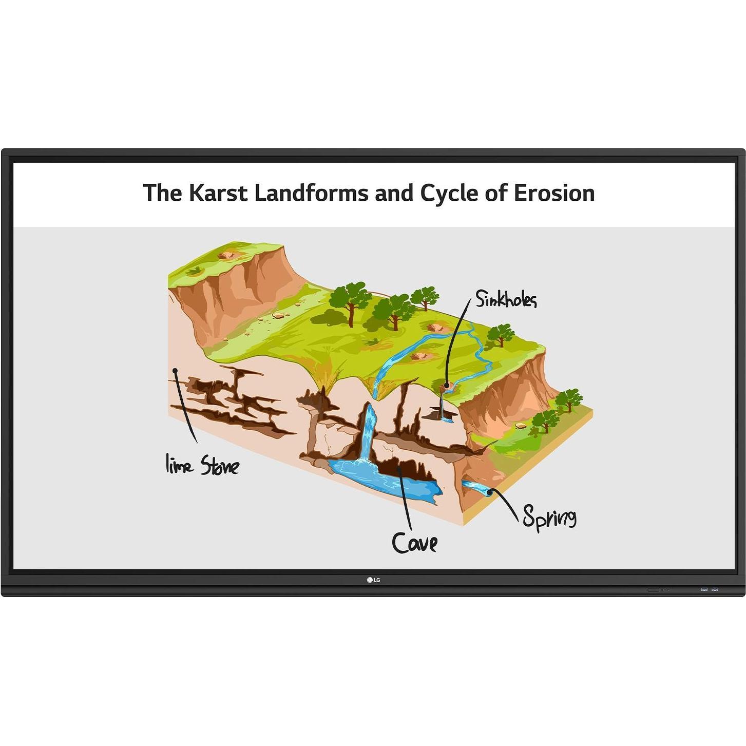 LG Touch Display 86TR3PJ-B Multitouch 86 (3840 x 2160 Pixel, 86"), Digital Signage, Schwarz