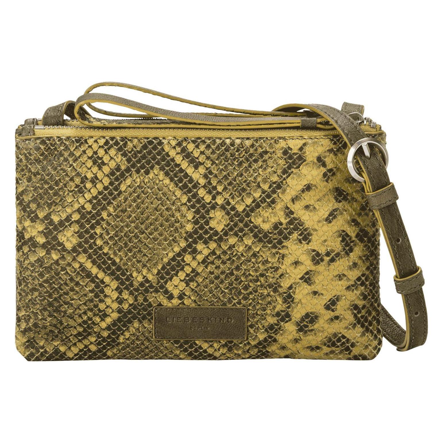 Liebeskind Berlin, Damen, Handtasche, Goat Vintage / Airforce Snake Crossbody, Mehrfarbig, Schwarz, Grün, Braun, Gelb
