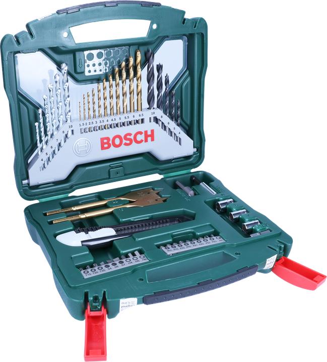 Actual product image Bosch Zubehör X - Line Titanium Drill - and bit set 50 pieces (1.5 mm, 2 mm, 2.5 mm, 3 mm, 3.5 mm, 4 mm, 4.5 mm, 5 mm, 5.5 mm, 6 mm, 6.5 mm, 7 mm, 8 mm, 10 mm, 16 mm, 22 mm)