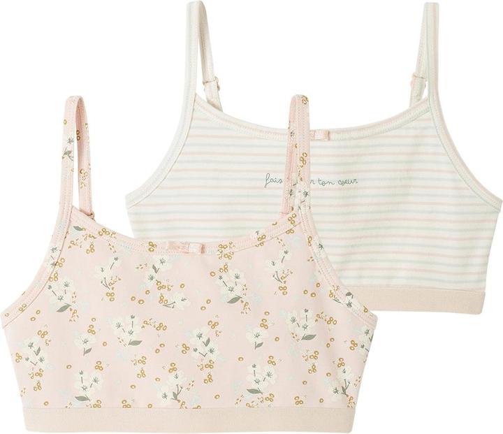 Vertbaudet 2er-Pack Mädchen Bustiers, Blumen Oeko-Tex (2er Pack)