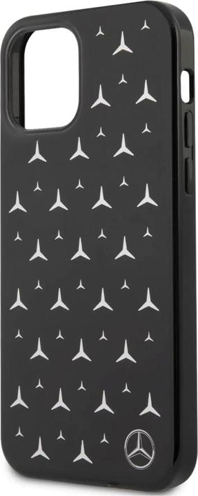 Actual product image Mercedes MEHCP12MESPBK iPhone 12/12 Pro 6,1" czarny/black hardcase Silver Stars Pattern (Apple iPhone 12, Apple iPhone 12 Pro)