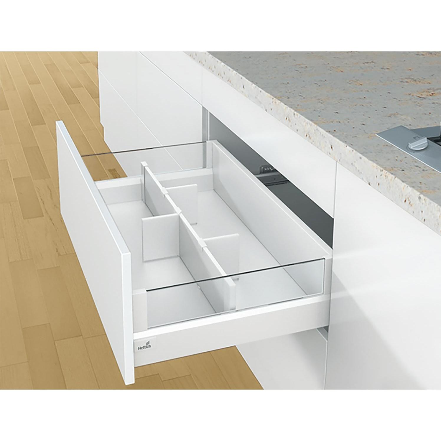 Thumbnail - Hettich Aluminiumprofil OrgaStore 810, weiss, Besteckkasten, Weiss