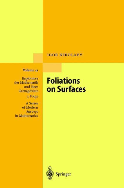 Foliations on Surfaces (Englisch, Igor Nikolaev, 2010)