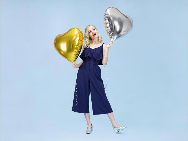 Produktbild Partydeco Folienballon Herz Silber (1 x)