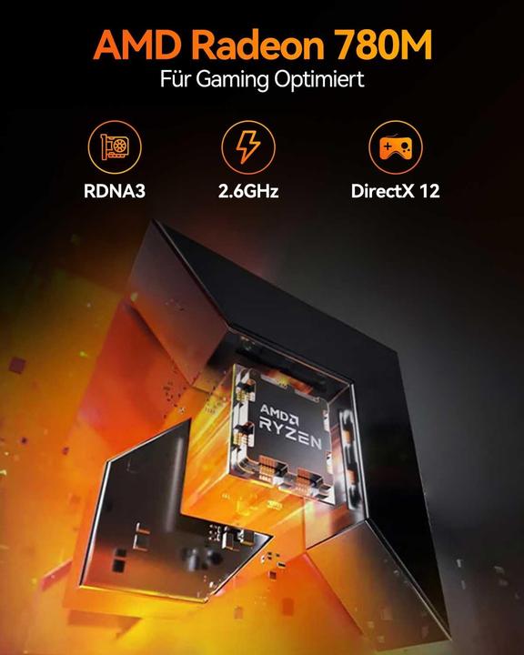 Produktbild Geekom Mini-PC mit Ryzen 7 8745HS & Windows 11 Pro (AMD Ryzen 7 8745H)