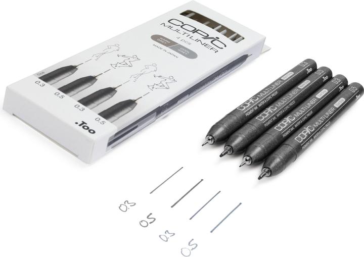 Immagine prodotto Copic Multiliner (Grigio caldo, Grigio freddo, 4 x)
