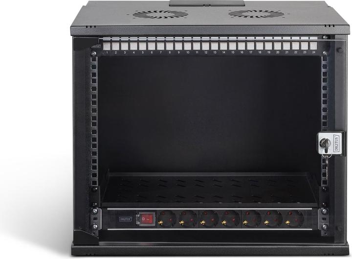 Produktbild Digitus 19" Netzwerk-Set, 9HE Wandgehäuse und Zubehör, sw SOHO PRO Version (9 HE, 19 Zoll Rack)