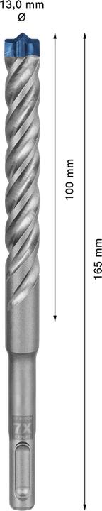 Image du produit Bosch Professional Zubehör Foret marteau EXPERT SDS plus-7X, 13 x 100 x 165 mm (13 millimètres)