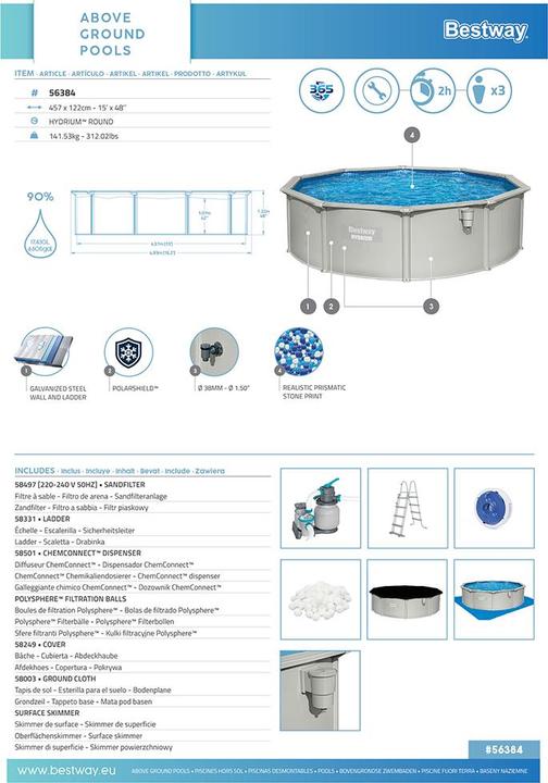 Image du produit Bestway Hydrium (Ø 460 x 120 cm)
